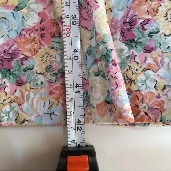 Vintage 60 70 Cottagecore Pastel Floral Peasant Midi Dress Poet sleeves - Picture 11 of 16